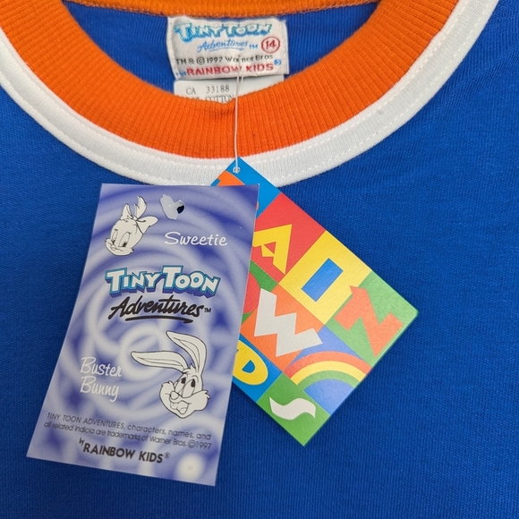 BNWT Tiny Toon Adventures All-Stars Sweatshirt (Kids Size 14) - Picture 5 of 9